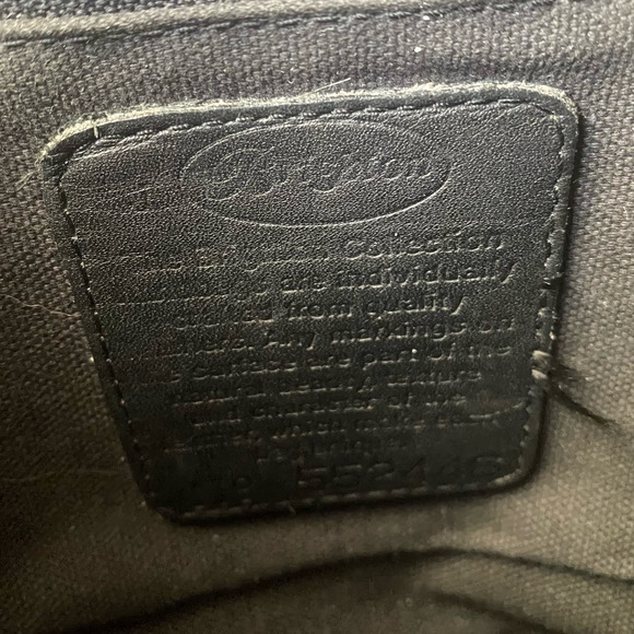 Vintage Brighton Cheryl Crossbody Leather Bag Alligator Embossed Black Brown 90s - Picture 3 of 11